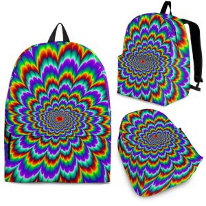 Psychedelic Expansion Optical Illusion Back To School Backpack BP626