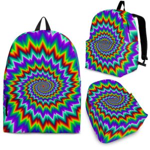 Psychedelic Spiral Optical Illusion Back To School Backpack BP123