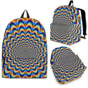 Psychedelic Wave Optical Illusion Back To School Backpack BP122