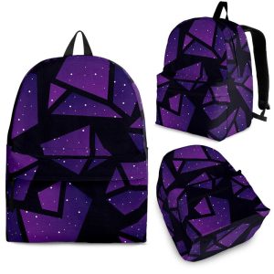 Purple Crystal Cosmic Galaxy Space Print Back To School Backpack BP618