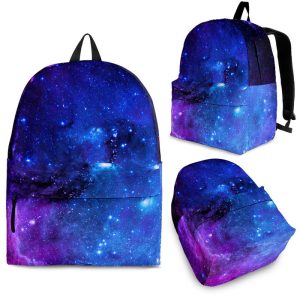 Purple Galaxy Space Blue Starfield Print Back To School Backpack BP104