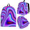 Purple Psychedelic Trippy Print Back To School Backpack BP608