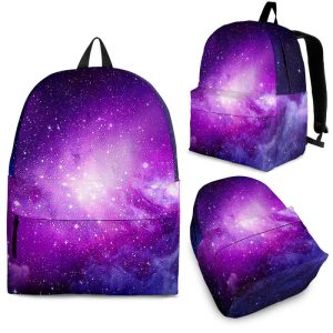 Purple Starfield Galaxy Space Print Back To School Backpack BP606