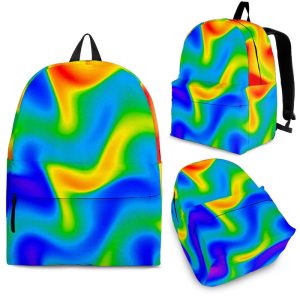 Rainbow Psychedelic Trippy Print Back To School Backpack BP594
