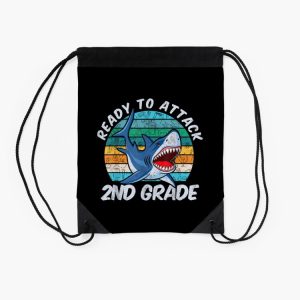 Ready To Attack 2Nd Grade Shark Gift Back To School Drawstring Bag DSB432 2