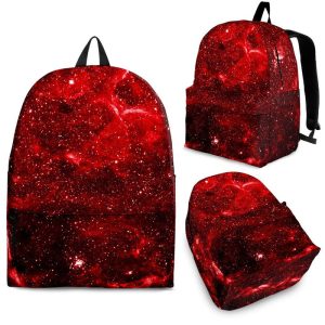 Red Stardust Universe Galaxy Space Print Back To School Backpack BP580
