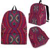 Red Tribal Ethnic Mandala Print Back To School Backpack BP579