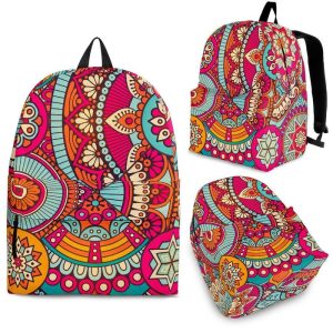 Retro Bohemian Mandala Pattern Print Back To School Backpack BP422