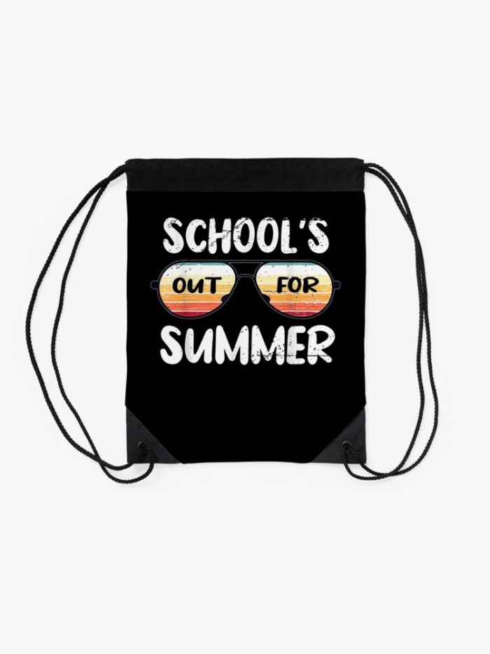 Retro Last Day Of School SchoolS Out For Summer Drawstring Bag DSB1457 2