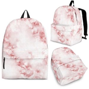 Rose Pink Marble Print Back To School Backpack BP572