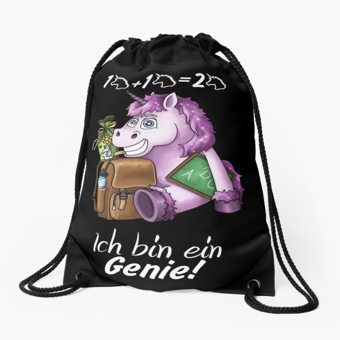 School Beginners First Day Of School Cute Unicorn With School Cone Drawstring Bag DSB1468