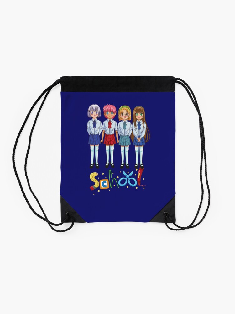 School-Day-Anime-Happy-100-Day-Of-School-Drawstring-Bag-DSB650-2 School Day Anime Happy 100 Day Of School Drawstring Bag DSB650 2