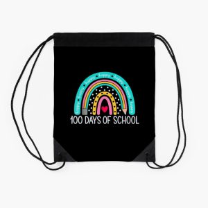 School Happy 100Th Day Of School Teachers Students Drawstring Bag DSB1433 2