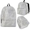 Silver Grey Marble Print Back To School Backpack BP564