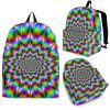 Spiky Psychedelic Optical Illusion Back To School Backpack BP560