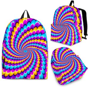 Spiral Colors Moving Optical Illusion Back To School Backpack BP558