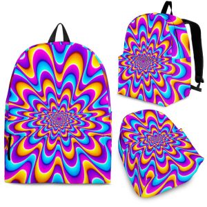 Splashing Colors Moving Optical Illusion Back To School Backpack BP556