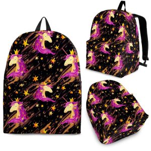 Star Fairy Unicorn Pattern Print Back To School Backpack BP555
