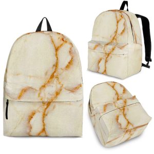 Sugar Brown Marble Print Back To School Backpack BP552
