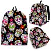 Sugar Skull Pattern Print Back To School Backpack BP120