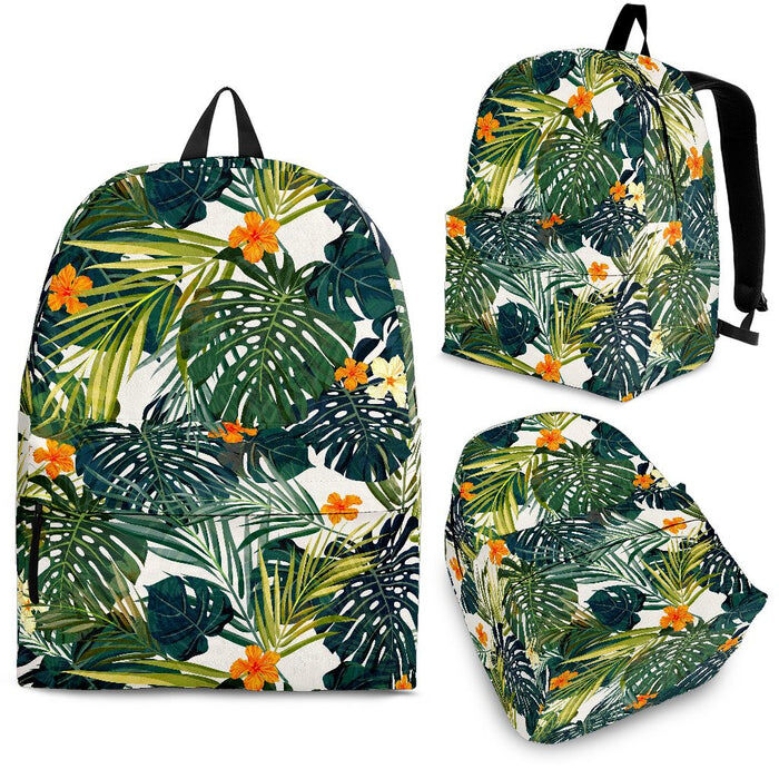 Summer Hawaiian Leaves Pattern Print Back To School Backpack BP100