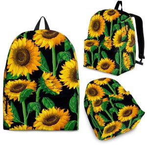 Sunflower Pattern Print Back To School Backpack BP095
