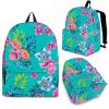 Teal Aloha Tropical Pattern Print Back To School Backpack BP087