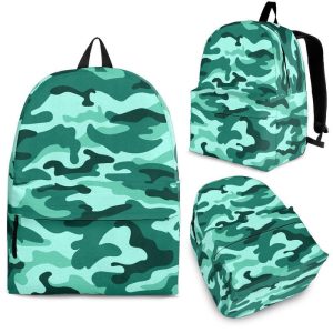 Teal Camouflage Print Back To School Backpack BP357