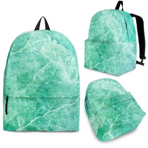 Teal Marble Print Back To School Backpack BP082