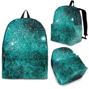 Teal Stardust Galaxy Space Print Back To School Backpack BP074
