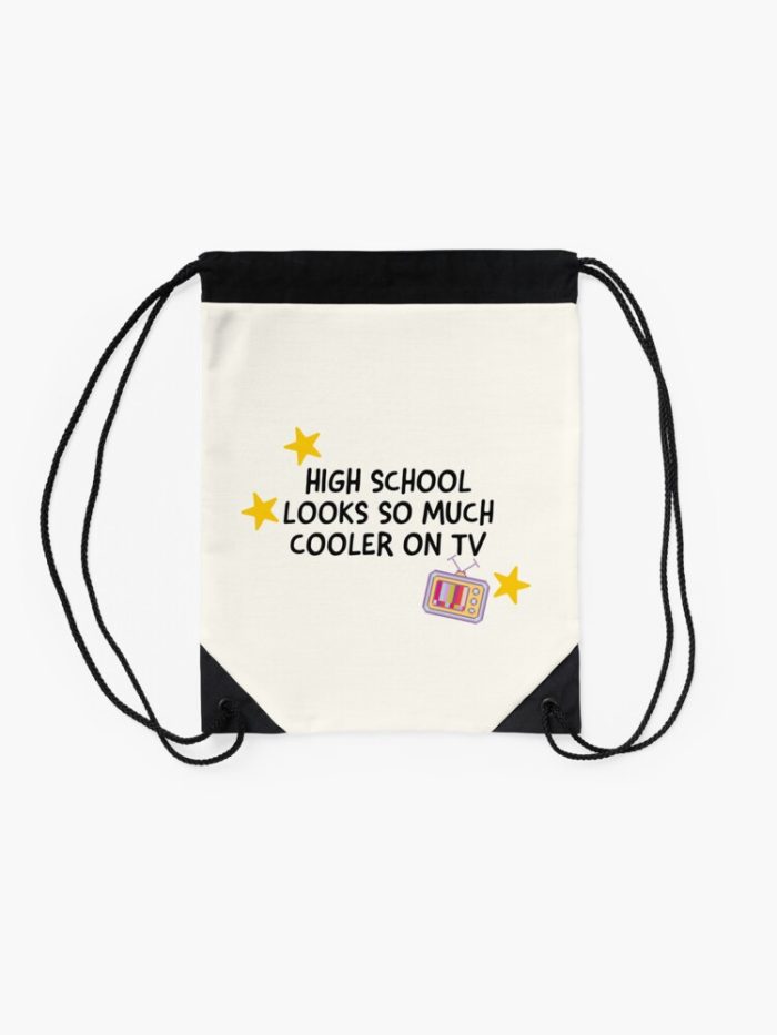 This Is My First Day Of School To School Looking Cool Back To School School Funny Quote Drawstring Bag DSB1403 2