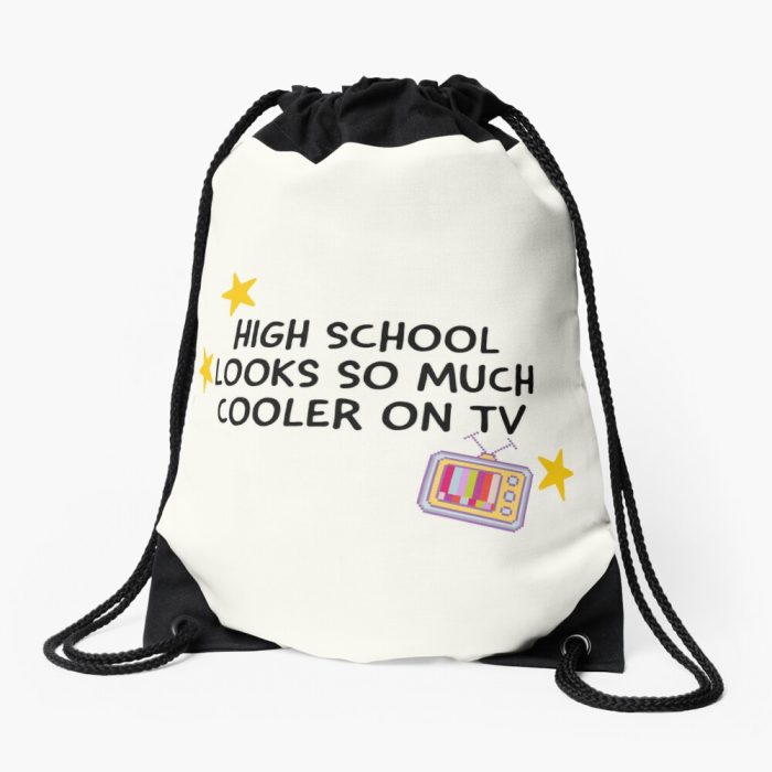 This Is My First Day Of School To School Looking Cool Back To School School Funny Quote Drawstring Bag DSB1403