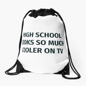 This Is My First Day Of School To School Looking Cool Back To School School Funny Quote Drawstring Bag DSB1429