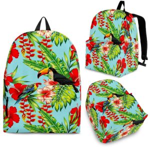 Toucan Parrot Tropical Pattern Print Back To School Backpack BP066