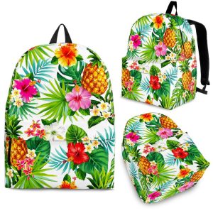 Tropical Aloha Pineapple Pattern Print Back To School Backpack BP064