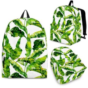 Tropical Banana Leaves Pattern Print Back To School Backpack BP062
