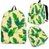 Tropical Banana Palm Leaf Pattern Print Back To School Backpack BP061