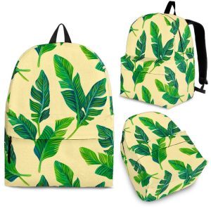Tropical Banana Palm Leaf Pattern Print Back To School Backpack BP061