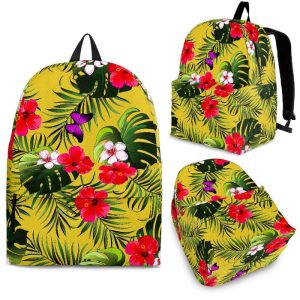 Tropical Exotic Hawaiian Pattern Print Back To School Backpack BP060