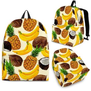 Tropical Fruits Pattern Print Back To School Backpack BP056
