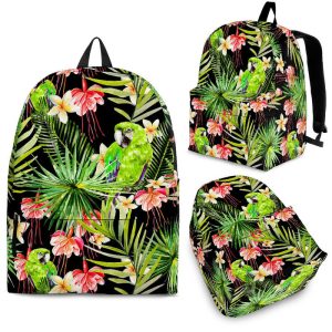 Tropical Hawaiian Parrot Pattern Print Back To School Backpack BP052
