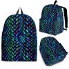 Turquoise Dragon Scales Pattern Print Back To School Backpack BP041