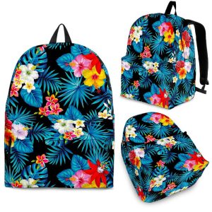 Turquoise Tropical Hawaii Pattern Print Back To School Backpack BP035