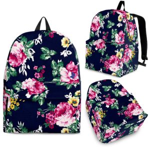 Vintage Blossom Floral Pattern Print Back To School Backpack BP024