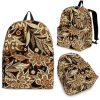 Vintage Brown Bohemian Floral Print Back To School Backpack BP427