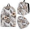 Vintage Hibiscus Plumeria Pattern Print Back To School Backpack BP113