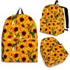 Watercolor Sunflower Pattern Print Back To School Backpack BP008
