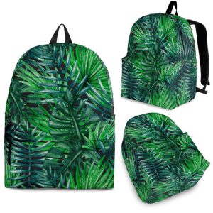 Watercolor Tropical Leaves Pattern Print Back To School Backpack BP004