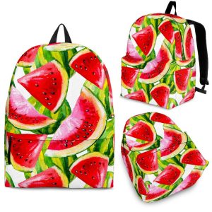 Watercolor Watermelon Pattern Print Back To School Backpack BP003