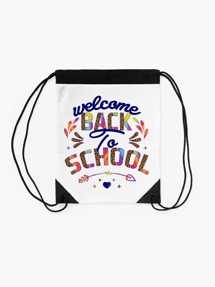 Welcome-Back-To-School-Drawstring-Bag-DSB1122-2 Welcome Back To School Drawstring Bag DSB1122 2